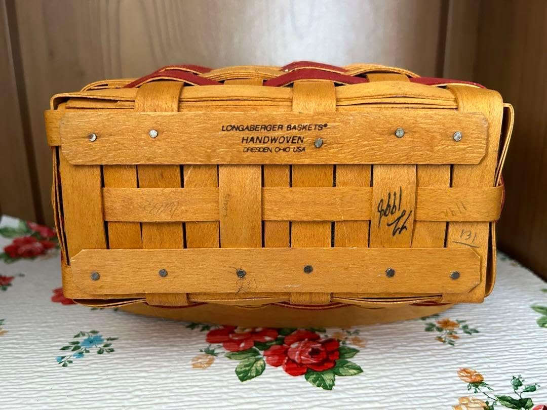 ロンガバーガー longaberger 小物入れ 木製バスケット②ロンガバーガー